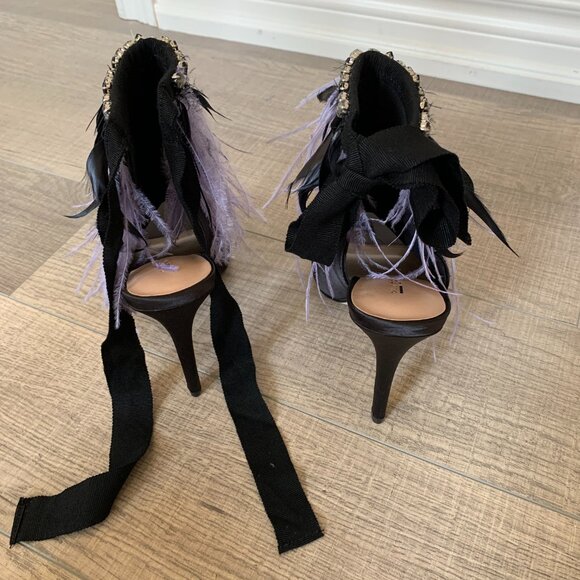 Brand new Call it Spring black satin peep toe heels size 8 - Picture 3 of 8